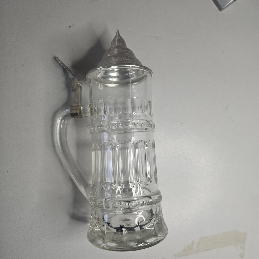 Vintage Rastal Glass‎ Beer Stein Pewter Lid West Germany 1976